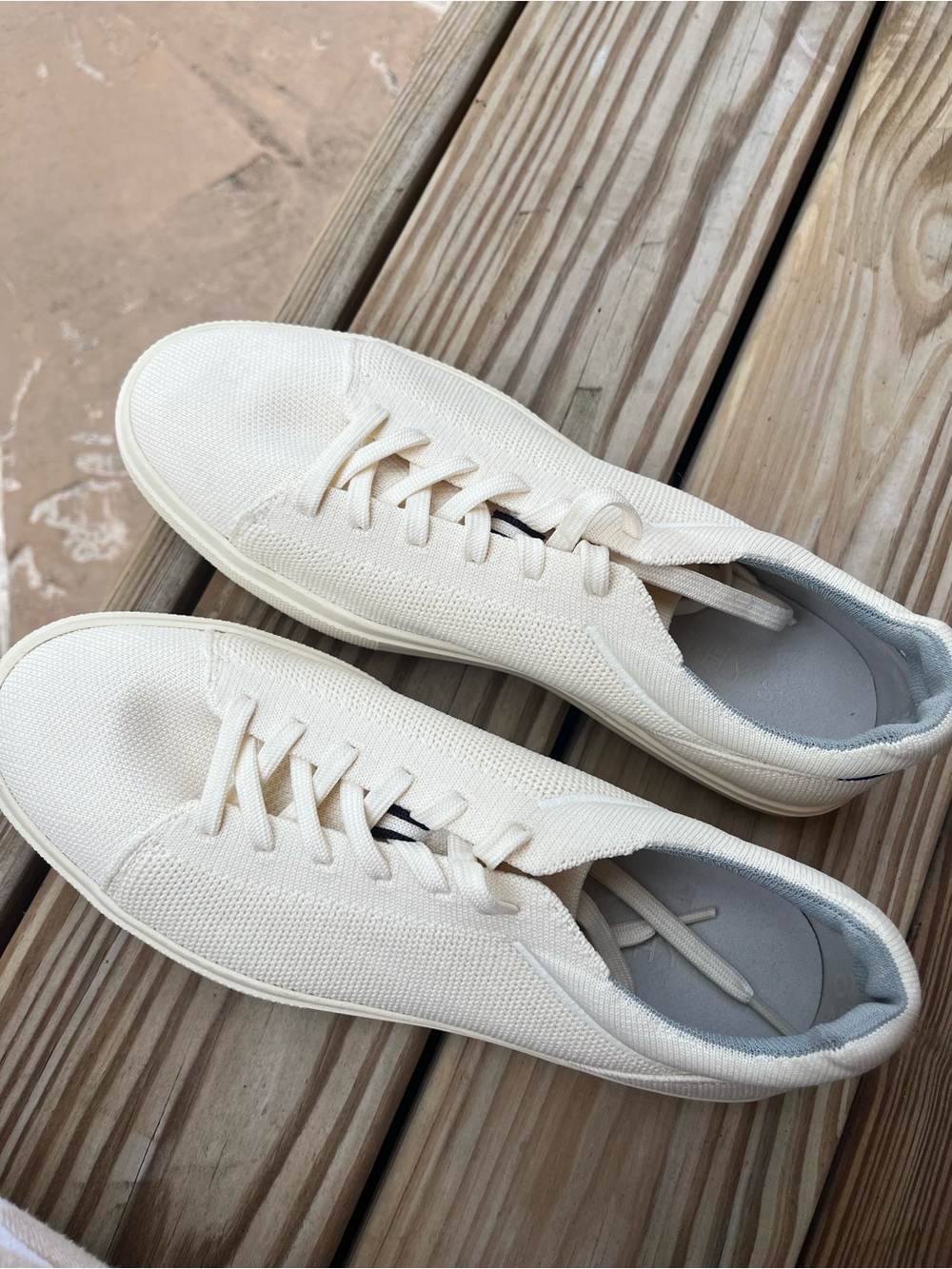 Rothy's RS02 Bone Low-Top Canvas Sneakers - Picture 2 of 7